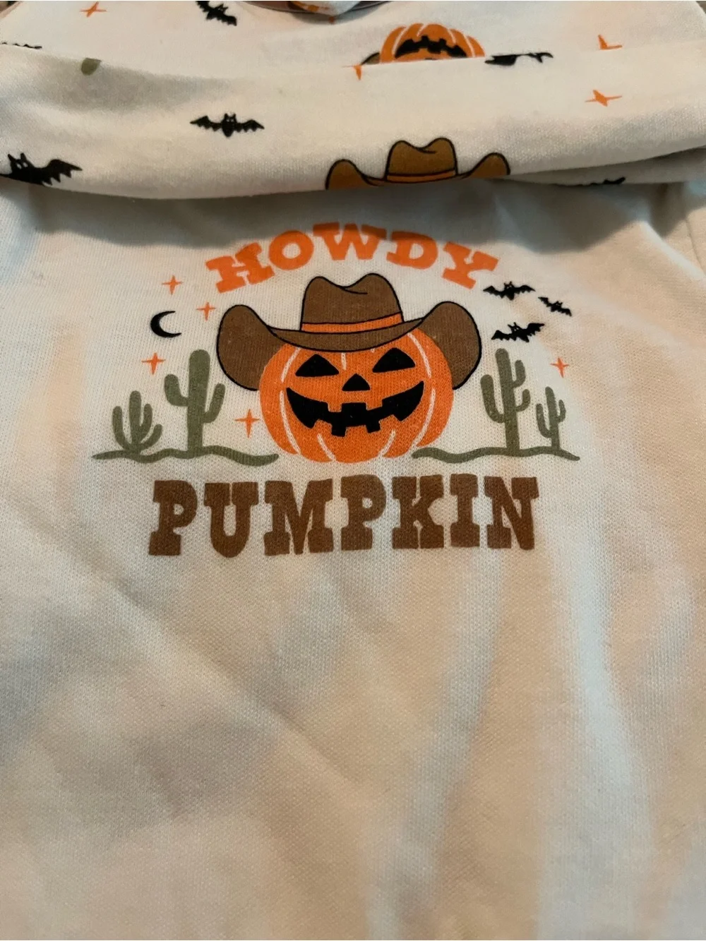 Howdy Pumpkin 3piece baby Halloween outfit set Cowboy Hat Cute Boys Western